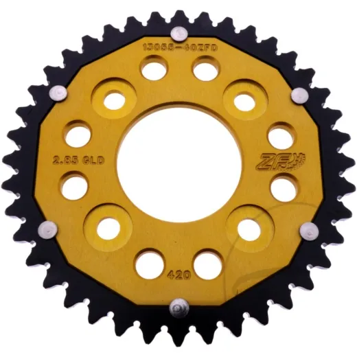 REAR SPROCKET DUAL 40 TOOTH PITCH 420 GOLD
