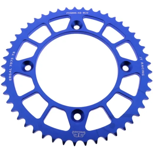 Alu-Kettenrad 49Z Teilung 428 blau JT Innendurchmesser 110 Lochkreis 132