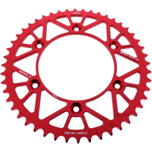 Alu-Kettenrad 48Z Teilung 520 rot JT Innendurchmesser 125 Lochkreis 150