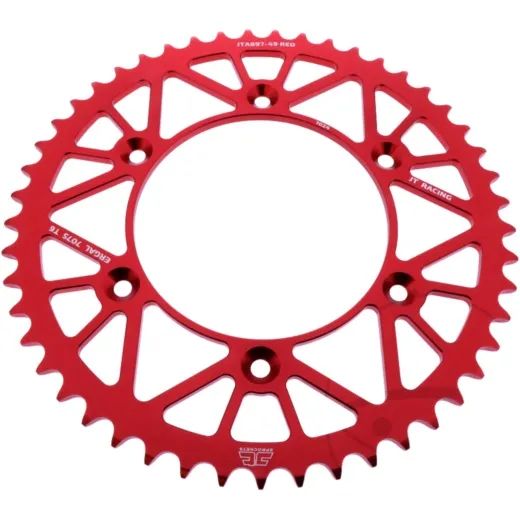 Alu-Kettenrad 49Z Teilung 520 rot JT Innendurchmesser 125 Lochkreis 150