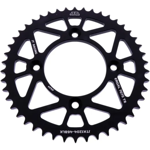 Alu-Kettenrad 46Z Teilung 428 schwarz JT Innendurchmesser 080 Lochkreis 100