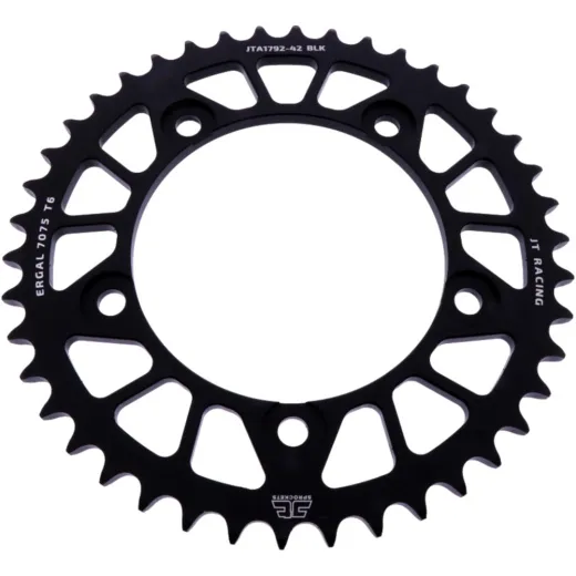 Alu-Kettenrad 42Z Teilung 525 schwarz JT Innendurchmesser 120 Lochkreis 140