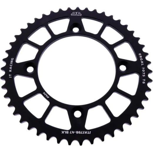 Alu-Kettenrad 47Z Teilung 420 schwarz JT Innendurchmesser 100 Lochkreis 120