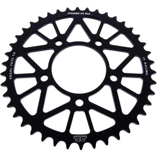 Alu-Kettenrad 42Z Teilung 520 schwarz JT Innendurchmesser 076 Lochkreis 100