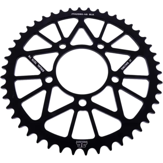 REAR SPROCKET ALUMINIUM 46 TOOTH PITCH 520 BLACK