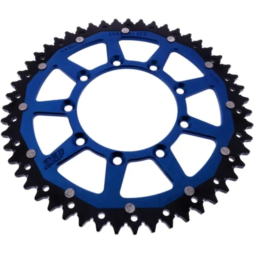 REAR SPROCKET DUAL 51 TOOTH PITCH 520 BLUE