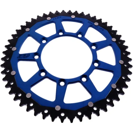 REAR SPROCKET DUAL 52 TOOTH PITCH 520 BLUE