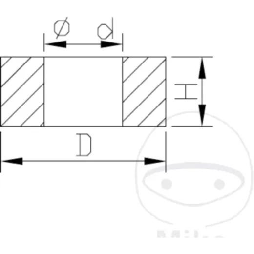 Sliding bush piston rod