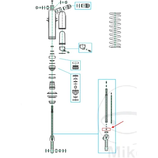 Sliding bush piston rod