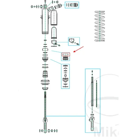 Kolbenring Federbein JMP PB40115120