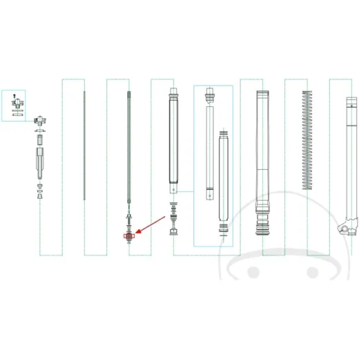 Zugstufenkolb for fork kyb