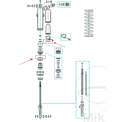 Clip 50 mm für AUSGLEICHSBEH Kayaba
