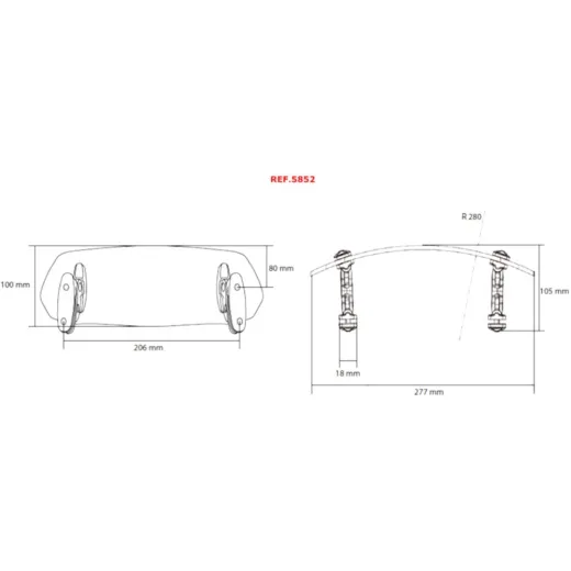 Multi-adjustable visor with screws 5852W