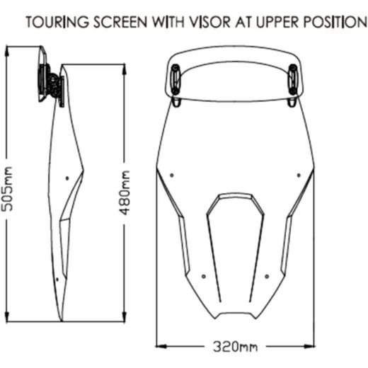 Touringscheibe Visor Puig 3819H