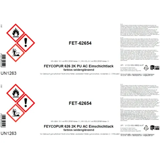 Etiketten EINSCHICHTLACK 9616265