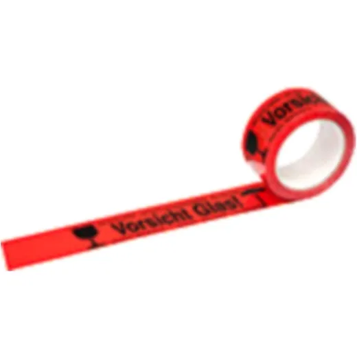 Klebeband Vorsicht Glas 66mx50mm orange PP