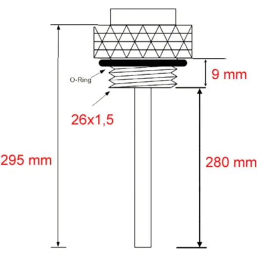 Öltemperatur Direktmesser JMP 26X1.5 mm Alternative: 7090087