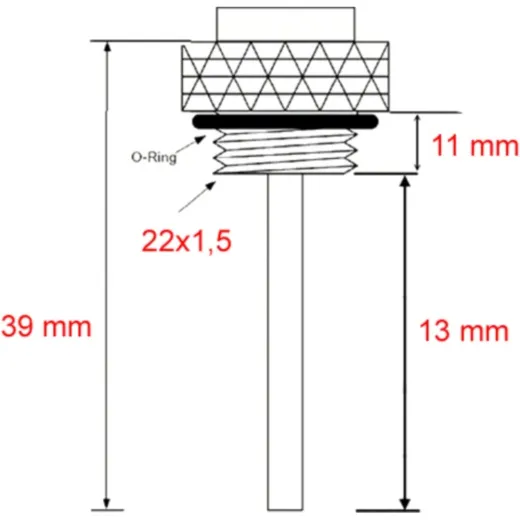 Öltemperatur Direktmesser JMP 22X1.5 mm Alternative: 7090244