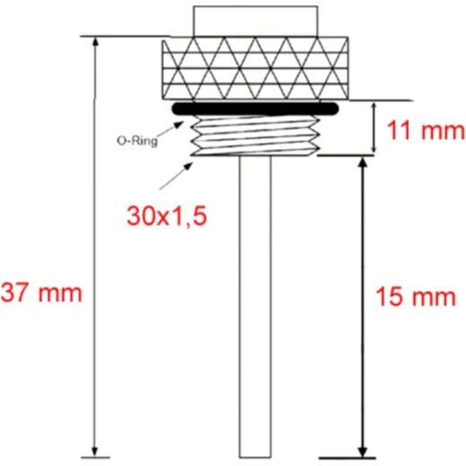 Öltemperatur Direktmesser JMP 30X1.5 mm Alternative: 7090327
