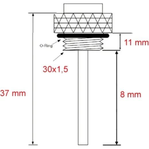 Öltemperatur Direktmesser JMP 30X1.5 mm Alternative: 7091077