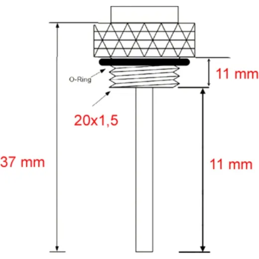 Öltemperatur Direktmesser JMP 20X1.5 mm Alternative: 7091093