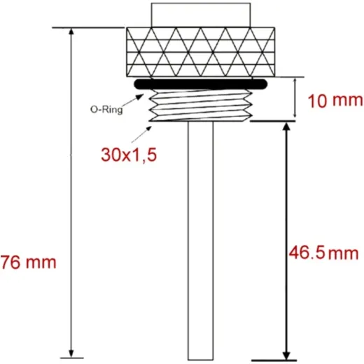 Öltemperatur Direktmesser JMP 30X1.5 mm Alternative: 7090056