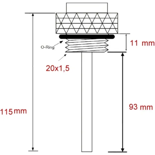 Öltemperatur Direktmesser JMP 20X1.5 mm Alternative: 7090070
