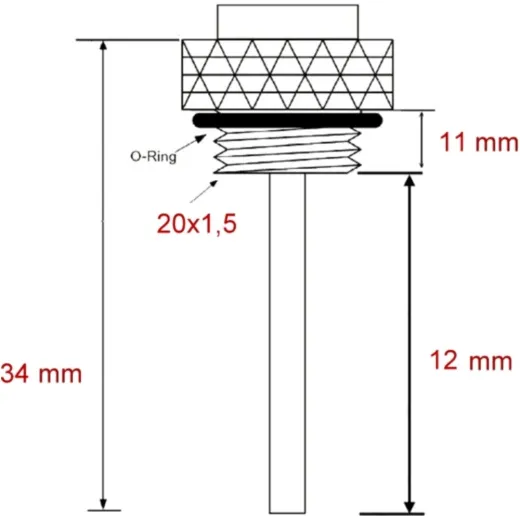 Öltemperatur Direktmesser JMP 20X1.5 mm Alternative: 7090076