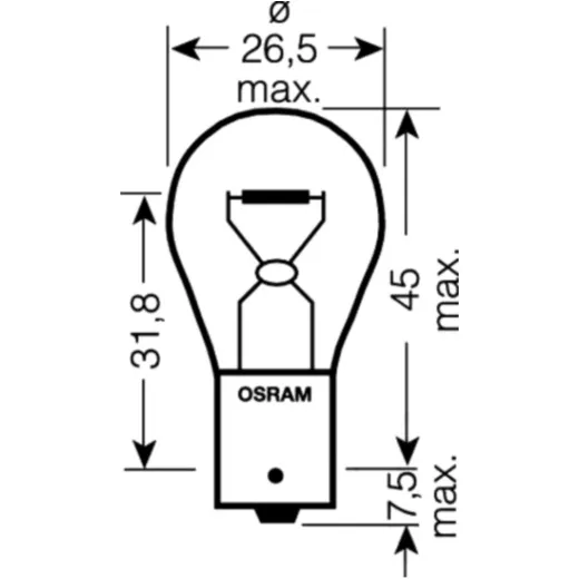 Lampe 24V21W BA15S 2er Blister