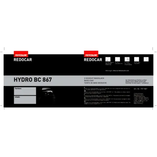 Etiketten HYDRO 2 Stück