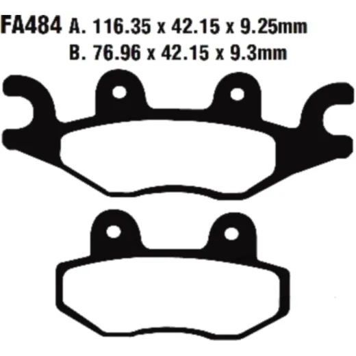 Brake pads scooter ebc SFA484