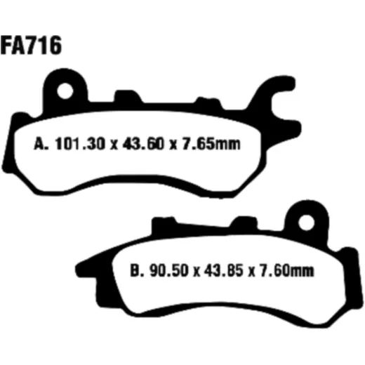 Brake pads standard ebc FA716