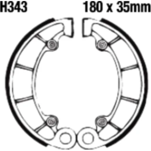 brake pads fluted with Spring EBC H343G