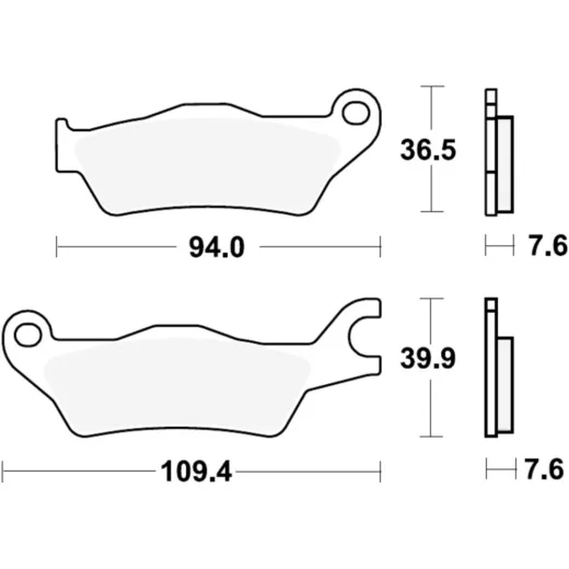 Bremsbeläge Bremsklotz Sinter TRQ TRW MCB896TRQ