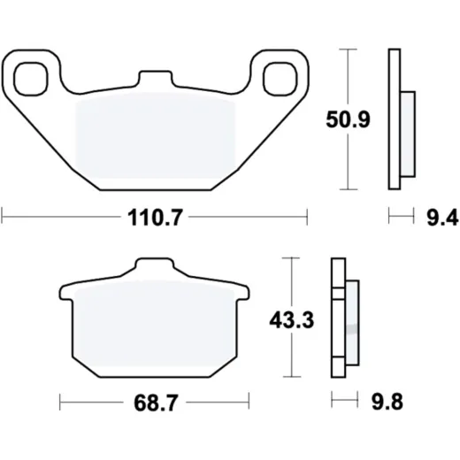 Bremsbeläge Bremsklotz Standard TRW MCB532