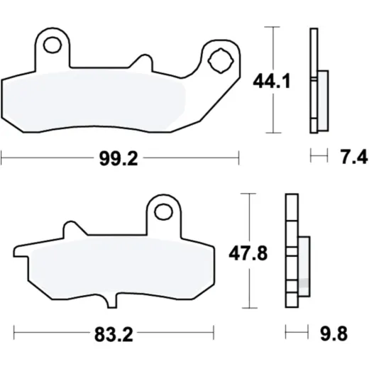 Bremsbeläge Bremsklotz Standard TRW MCB612