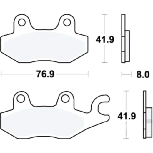 Brake pads sintered si trw MCB615SI