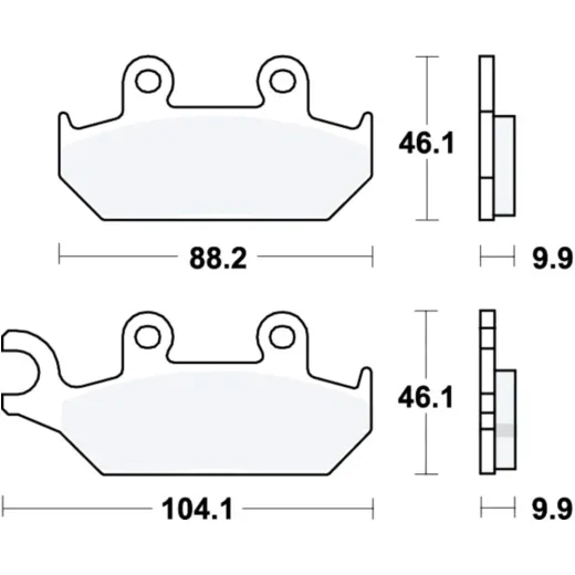 Bremsbeläge Bremsklotz Sinter vorne TRW MCB627SV