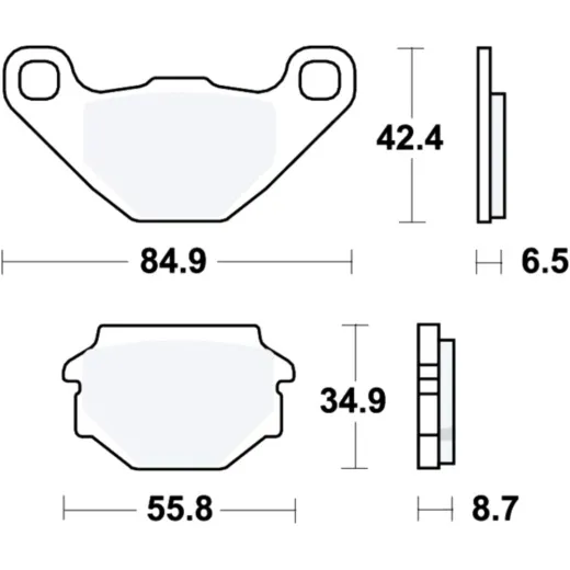 Bremsbeläge Bremsklotz Standard TRW MCB628