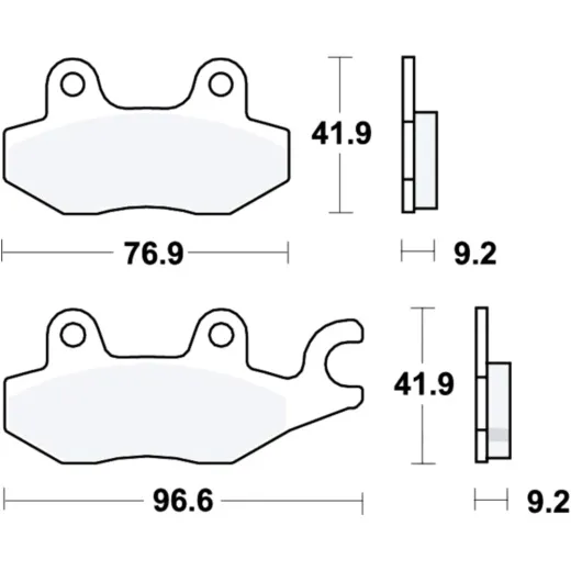 Bremsbeläge Bremsklotz Scooter TRW MCB663EC