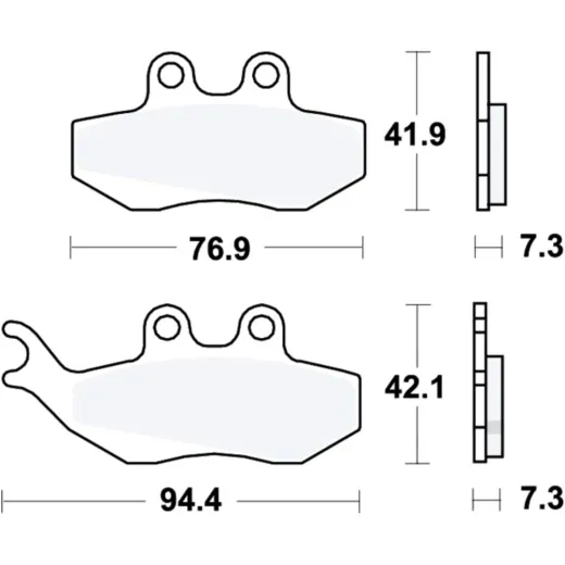 Bremsbeläge Bremsklotz Scooter TRW MCB664EC