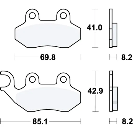 Bremsbeläge Bremsklotz Scooter TRW MCB684EC