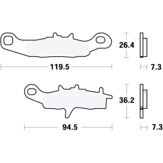 Brake pad sinter si trw MCB697SI