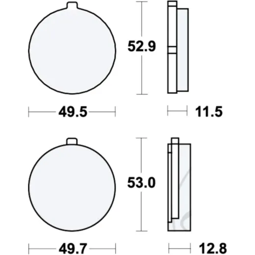 Bremsbeläge Bremsklotz Standard TRW MCB72