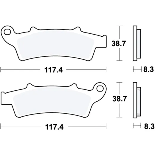 Brake pads scooter sintered srm trw MCB726SRM