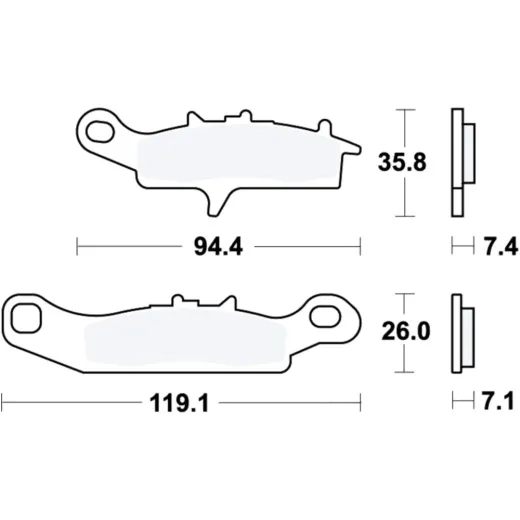 Bremsbeläge Bremsklotz Sinter SI TRW MCB758SI