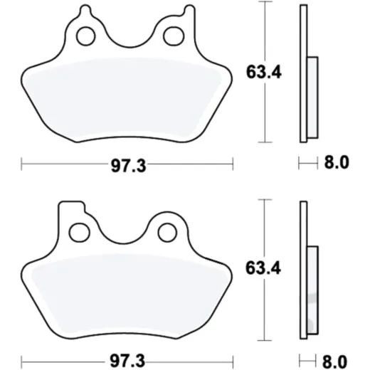 Brake pads sintered trw MCB777SV
