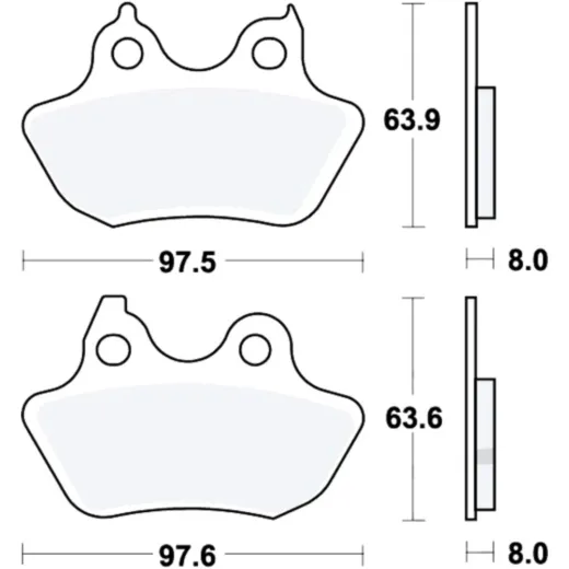 Bremsbeläge Bremsklotz Sinter hinten TRW MCB799SH