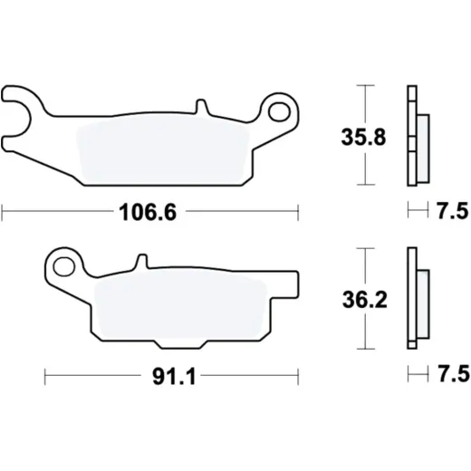 Bremsbeläge Bremsklotz Sinter SI TRW MCB802SI