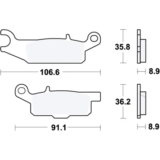 Brake pad sinter si trw MCB804SI